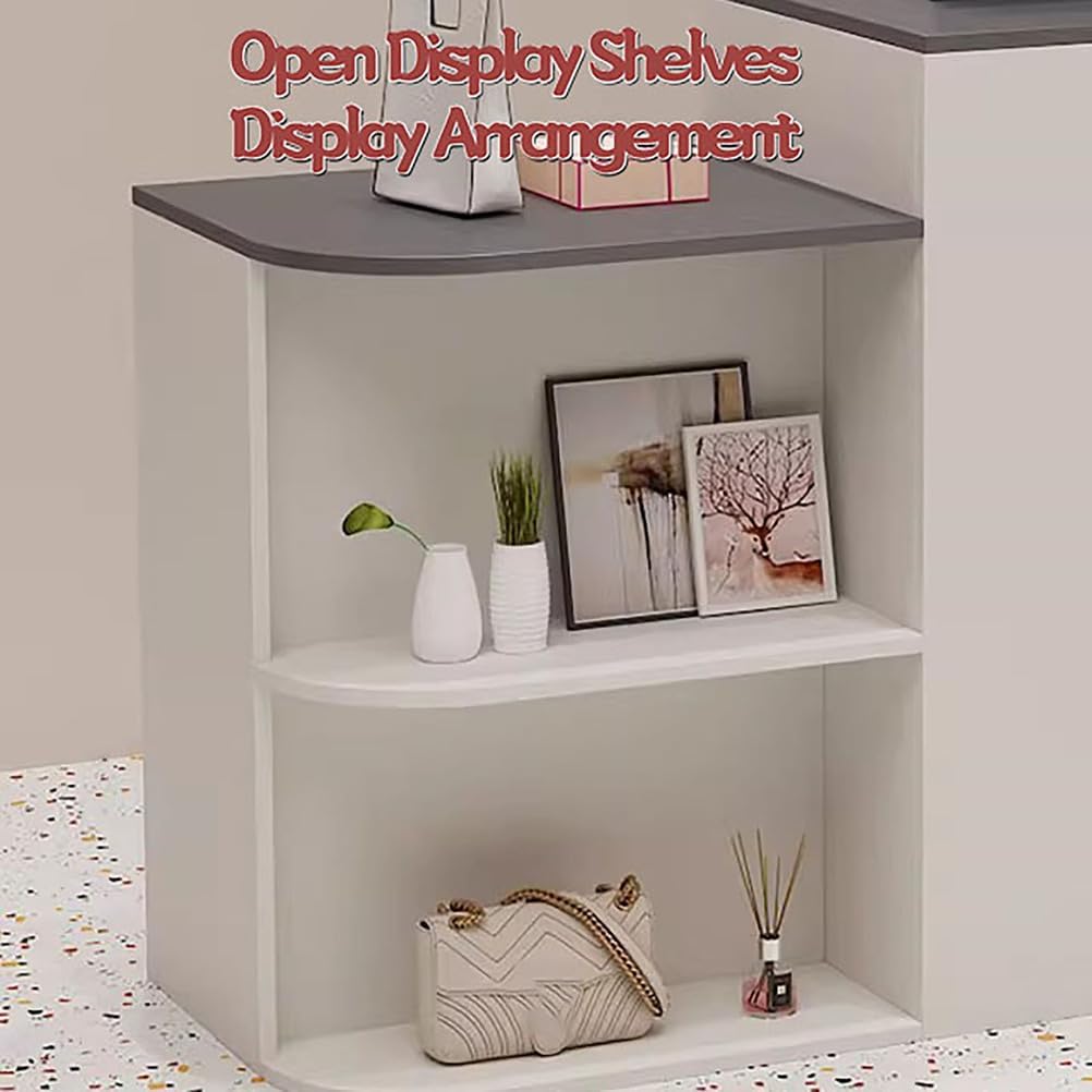 フランスアンティーク木製ショップカウンター/レジ台/テーブル机(90-148)