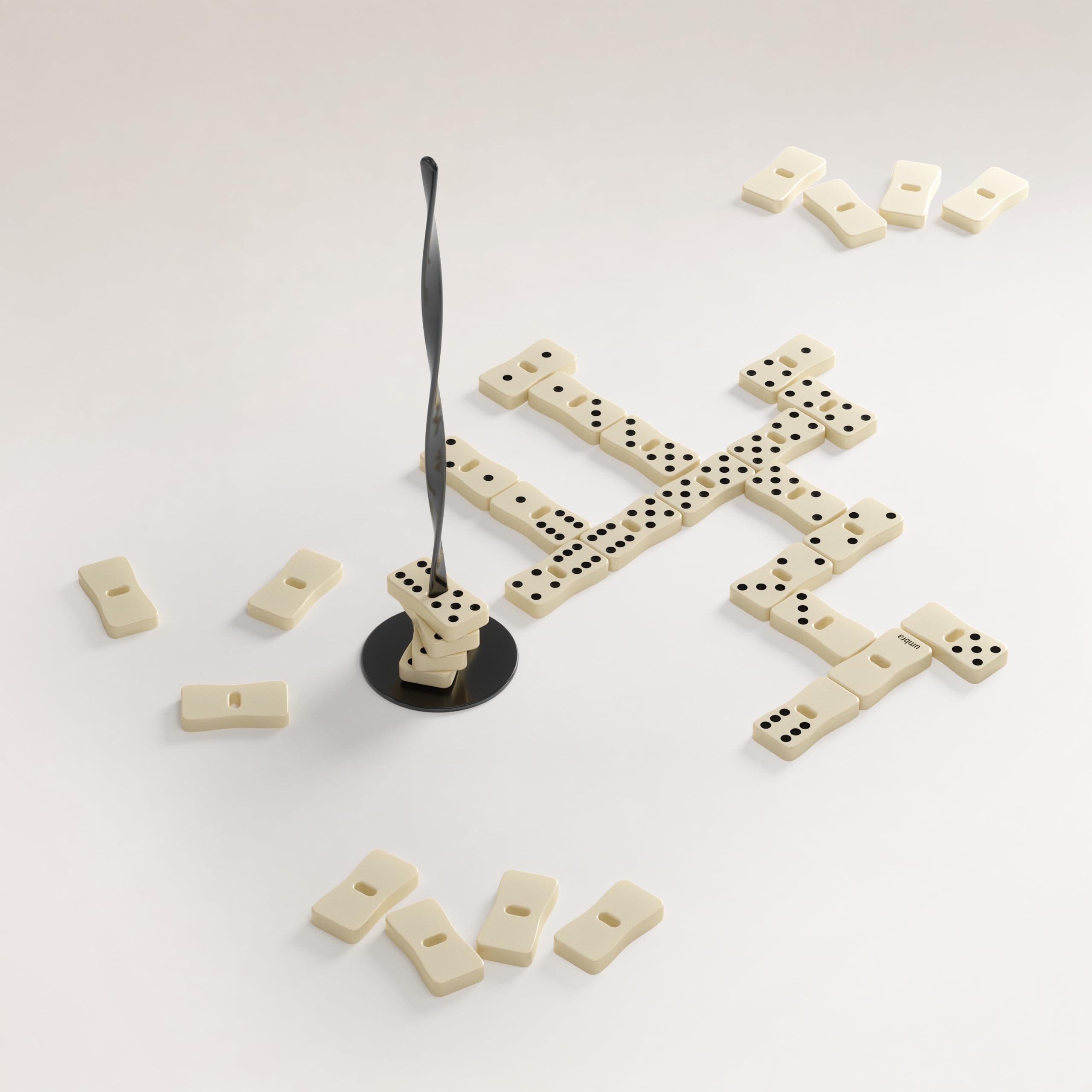 Umbra Spintile Domino Set Black