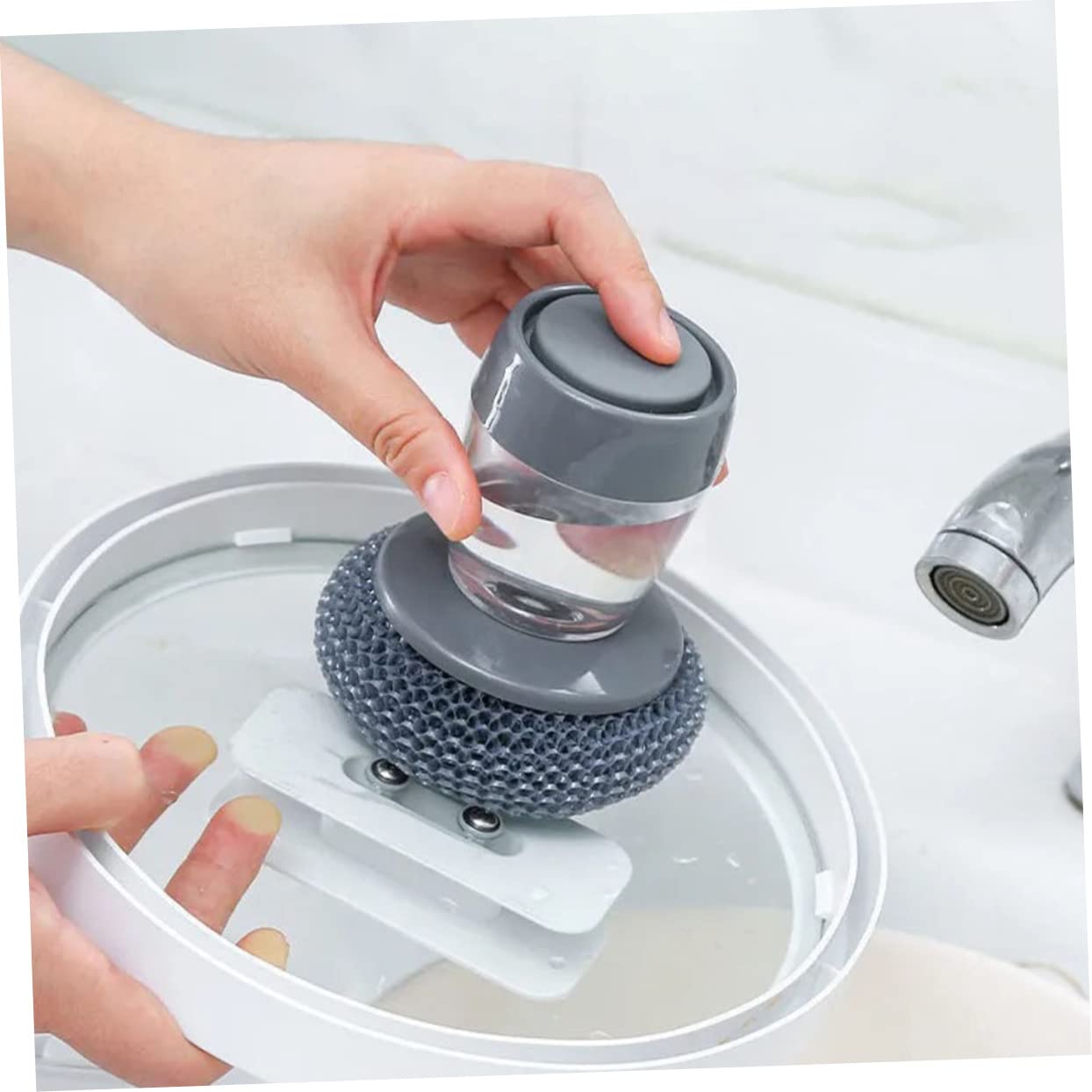 Holibanna Long-Lasting Pot Cleaning Brush Dish Brush Dish Washing Sponges Kitchen Dish Scrubber Brush Scrub Brushes for Dishes 1 Set