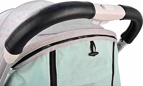 Miniatura 5 de Fundas para asas de cochecito, 4 unidades, de piel sintética, para parachoques, a prueba de polvo, protector de mango de cochecito, impermeable,
