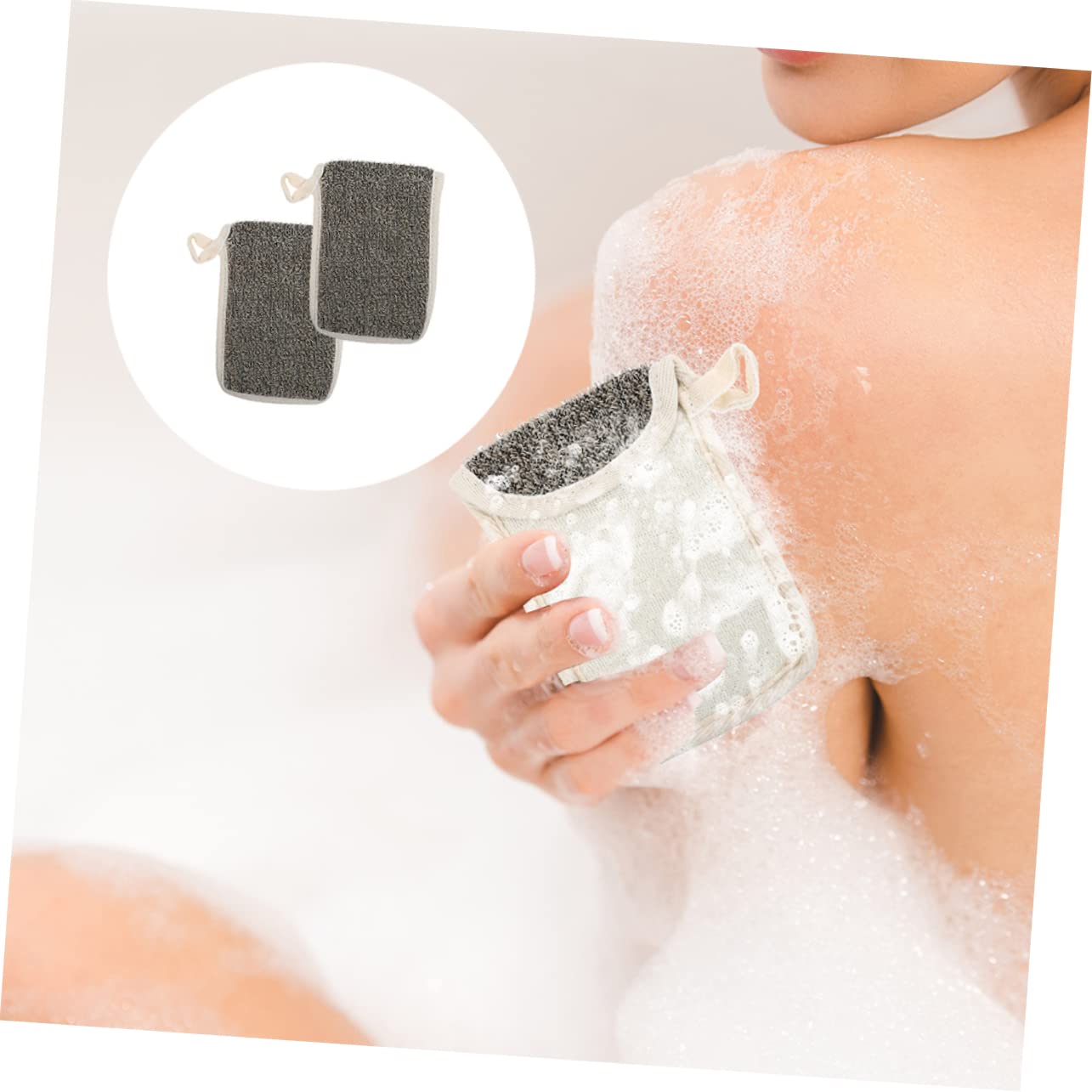 2Pcs Linen Soap Storage Pouch with Net Structure for Lather