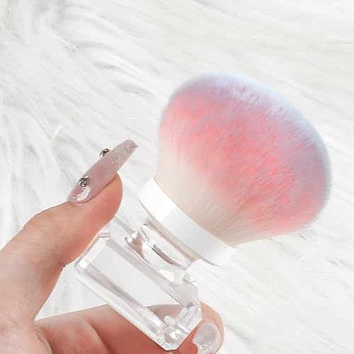 ANGNYA Cepillo de polvo de uñas para uñas acrílicas, cepillo de polvo para arte de uñas, cepillo de limpieza de uñas, brochas de maquillaje,