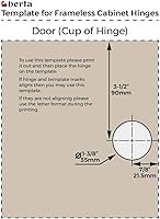 Vista 7 de Berta - Paquete de 4 bisagras de cierre suave sin marco, 110 grados, 6 maneras de ajuste, con 3 levas, bisagras ocultas para gabinetes de cocina