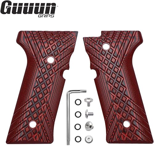 Miniatura 6 de Guuun Empuñaduras G10 para Beretta 92 Vertec y Beretta M9A3 Beretta 92X No es compatible con rendimiento 92x, textura de rayado