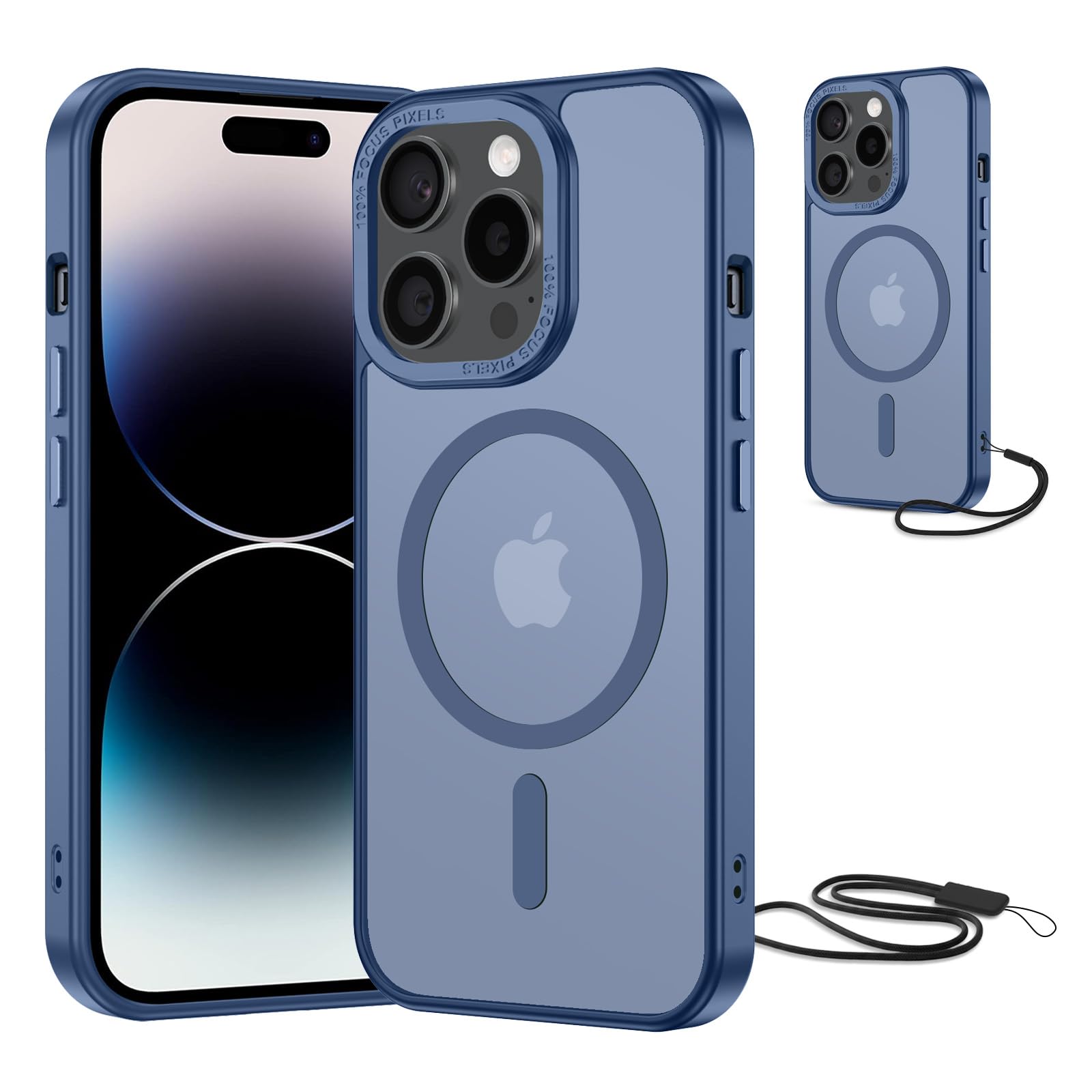 NEW'C Magnetisch Hülle für iPhone Serie kompatibel mit MagSafe Ultimate, stoßfest – starker Magnetismus und militärischer Schutz