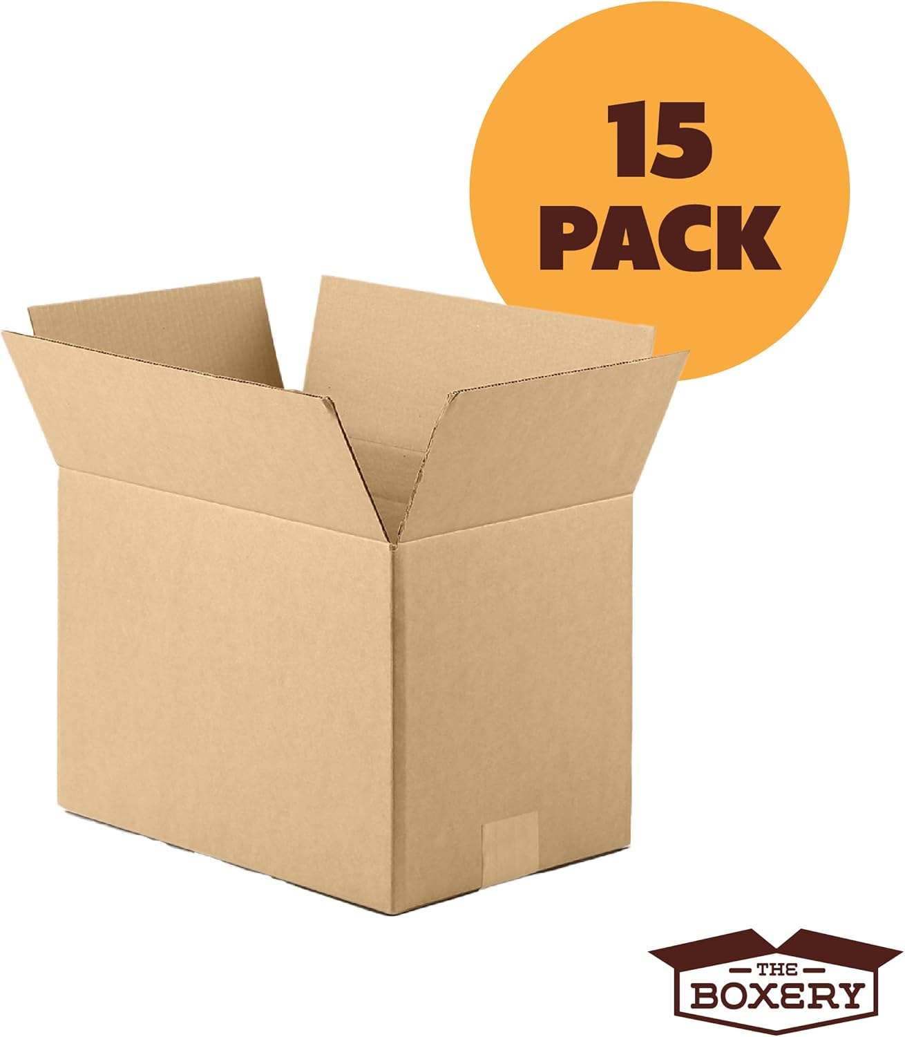 The Boxery 26"x20"x14" Brown/Kraft Corrugated Cardboard Shipping Boxes 15-Pack | Mailing, Packing, Moving & Storage for Business/Home – Durable - Eco-Friendly, Recyclable - Made in the USA