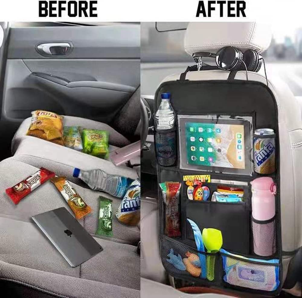 Siqi Backseat Organizer, Organisateur de Voiture pour Enfants avec Trou pour USB/Casque arrière Organisateur de siège de Voiture Organisateur de siège arrière pour Road Trip, collations pour Enfants,