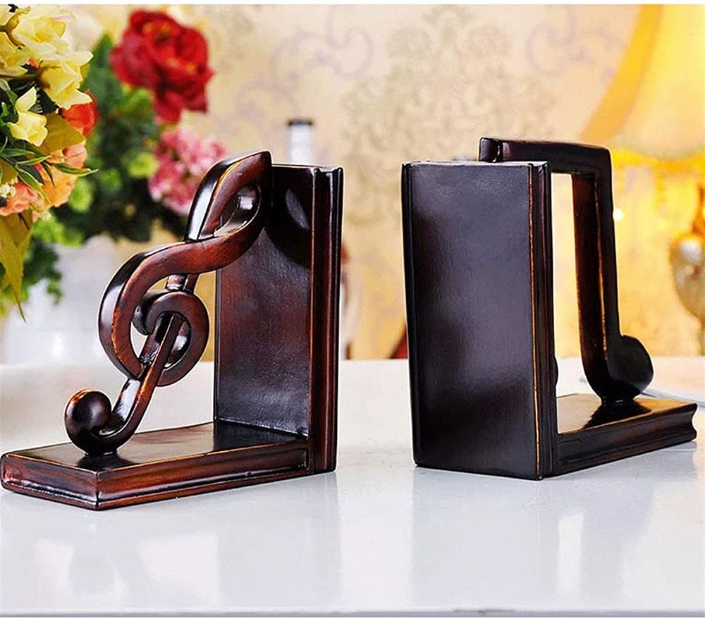 Sujetalibros, reservas de resina musical, fundas decorativas para coleccionar revistas, álbumes pesados, 1 par de dormitorios