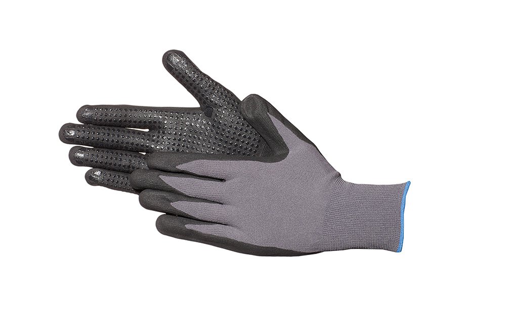 Jah Nylon/Elasthan-Feinstrickhandschuh mit Nitril-Mikroschaum – griffig & atmungsaktiv – für Montage, Logistik & Versand