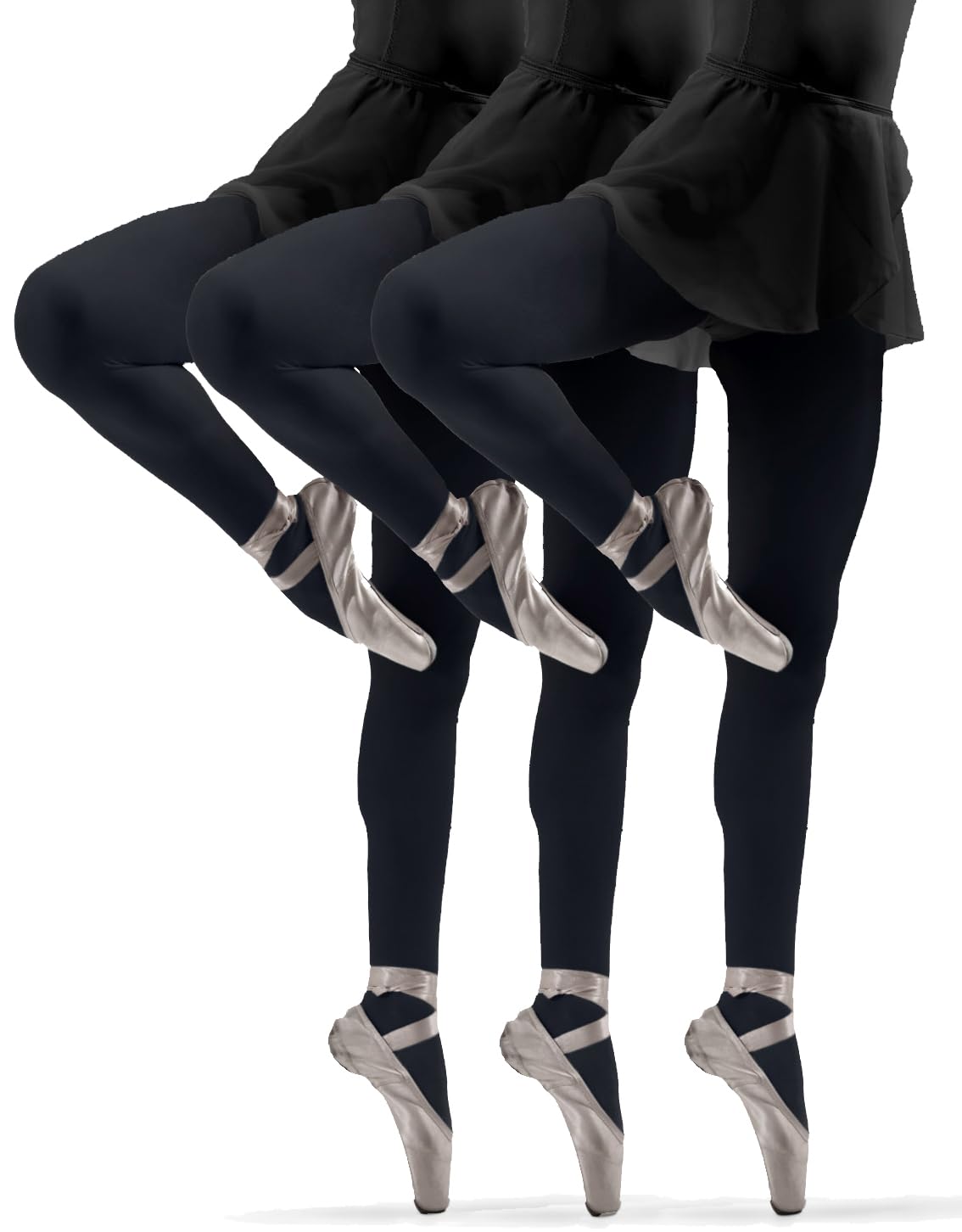 Sesto Senso 3 Pairs Girl's Tights 40 Den Colourful Opaque Microfibre Girl, Black, 152 cm-158 cm