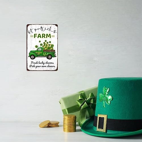 Vista 40 de Letrero de metal de hojalata irlandesa de bendición irlandesa, Día de San Patricio, inspirador, decoración artística de pared, placa rústica