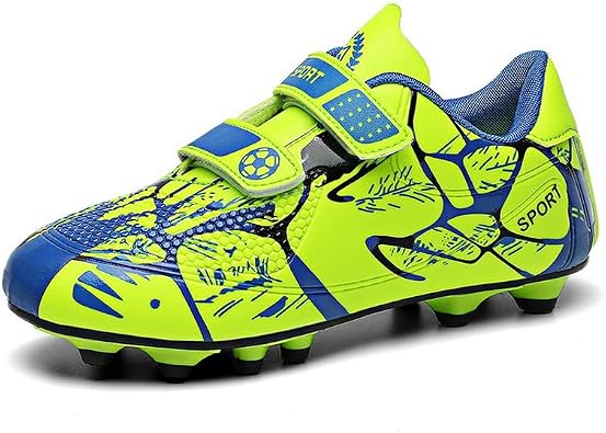 Boys Girls Soccer Shoes Youth Football Trainers Non-Slip Lightweight Football Cleats Football Shoes for Kids Indoor/Outdoor/Competition/Unisex