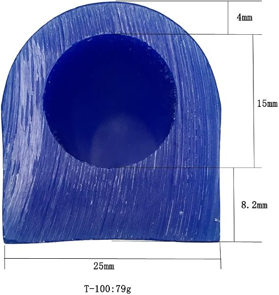 NIUPIKA Carving Wax Ring Tube for Making Rings Mold Hard Wax Blank Large Flat Side Tube Blue Color (T-100)