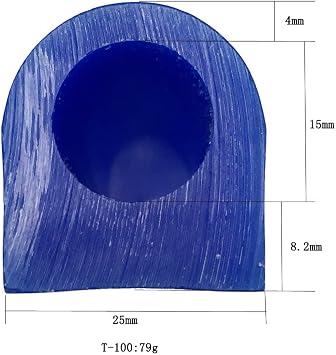 NIUPIKA Carving Wax Ring Tube for Making Rings Mold Hard Wax Blank Large Flat Side Tube Blue Color (T-100)