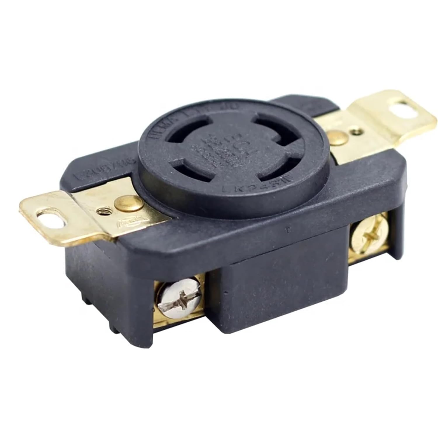 L16-20R Locking Receptacle Socket 20A 480VAC 3 Pole 4 Wire Ground Receptacle