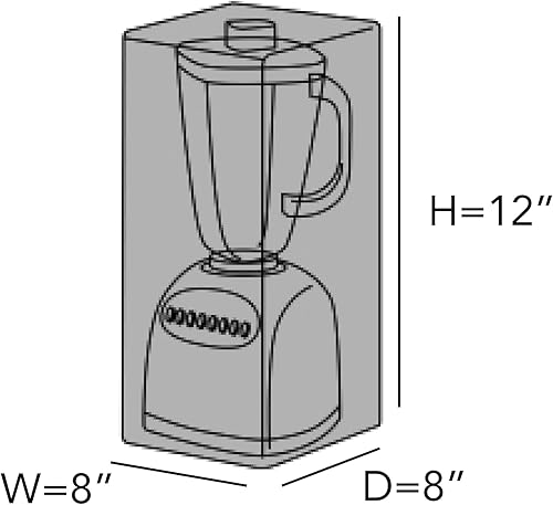 Miniatura 2 de Covermates Keepsakes - Funda para licuadora, protección contra el polvo, resistente a las manchas, lavable, funda para electrodomésticos, color negro