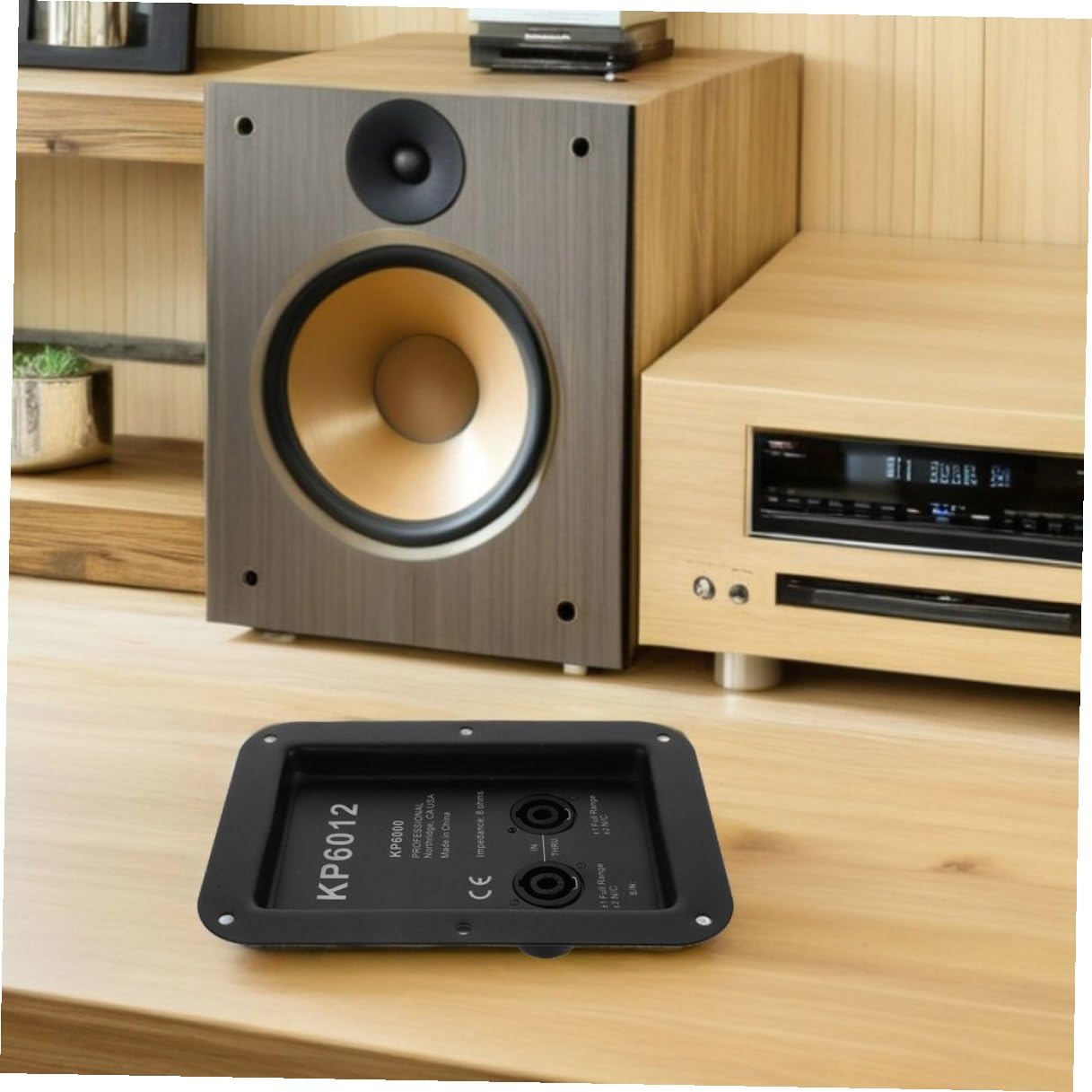 Piastra di Giunzione in Ferro Nero per Altoparlanti 2 Pezzi per Cablaggio Stabile di Casse Acustiche Stage Box 612 per Diversi Setup Audio