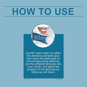 1 Pair Adjustable Snap-On Dentures - False Teeth Top & Bottom Set,Clip in Veneers Teeth with Silicone Reline,Temporary Fake Braces & Instant Smile Repair Kit for Men/Women,Silicone Reline Denture Set