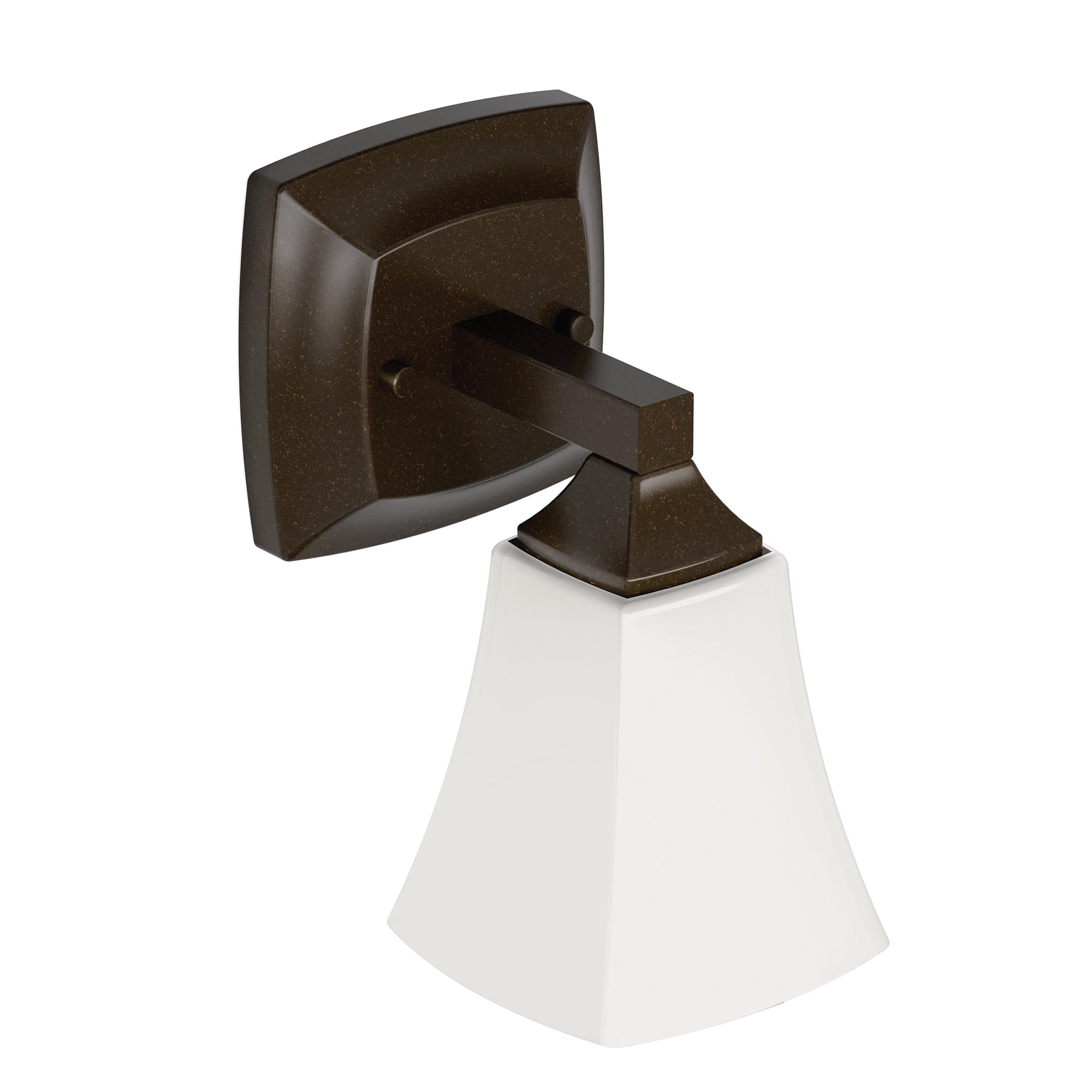 Moen YB5161ORB Voss 1-Light Dual-Mount Bath Bathroom Vanity Fixture with Frosted Glass, Oil Rubbed Bronze
