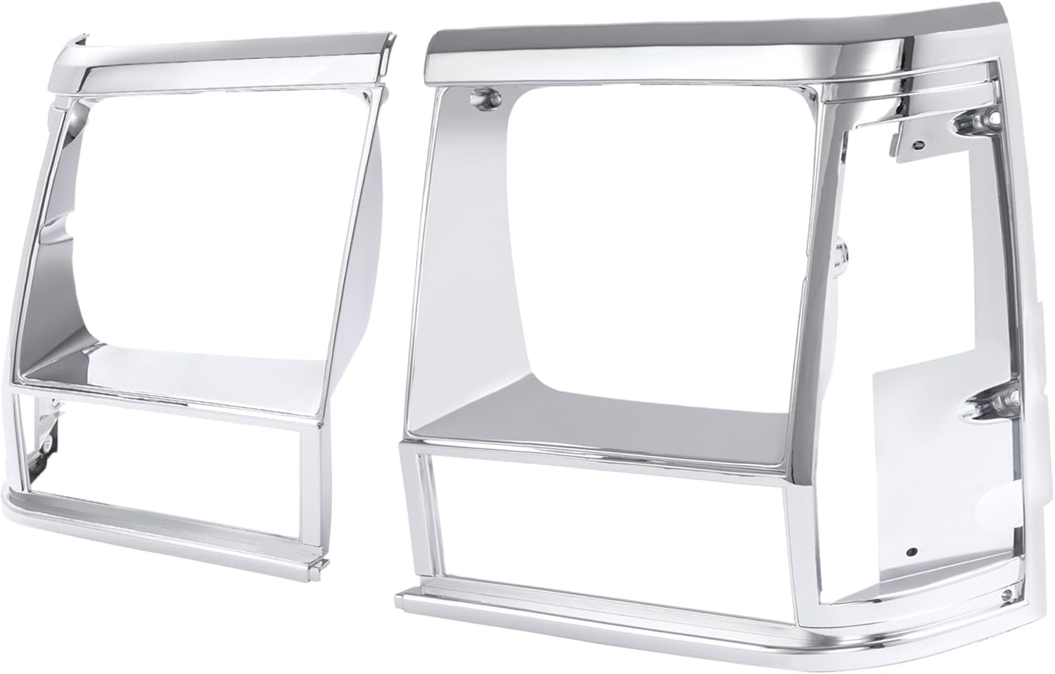 HECASA Pair Headlight Bezels Compatible with 1991-1996 Jeep Cherokee Replacement for 55034078 CH2513123 55034079 CH2512123 Headlamp Trim Front Light Lamp Cover Set Driver & Passenger Side