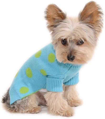 Stinky G Suéter de lunares para perro con cuello enrollado varios colores