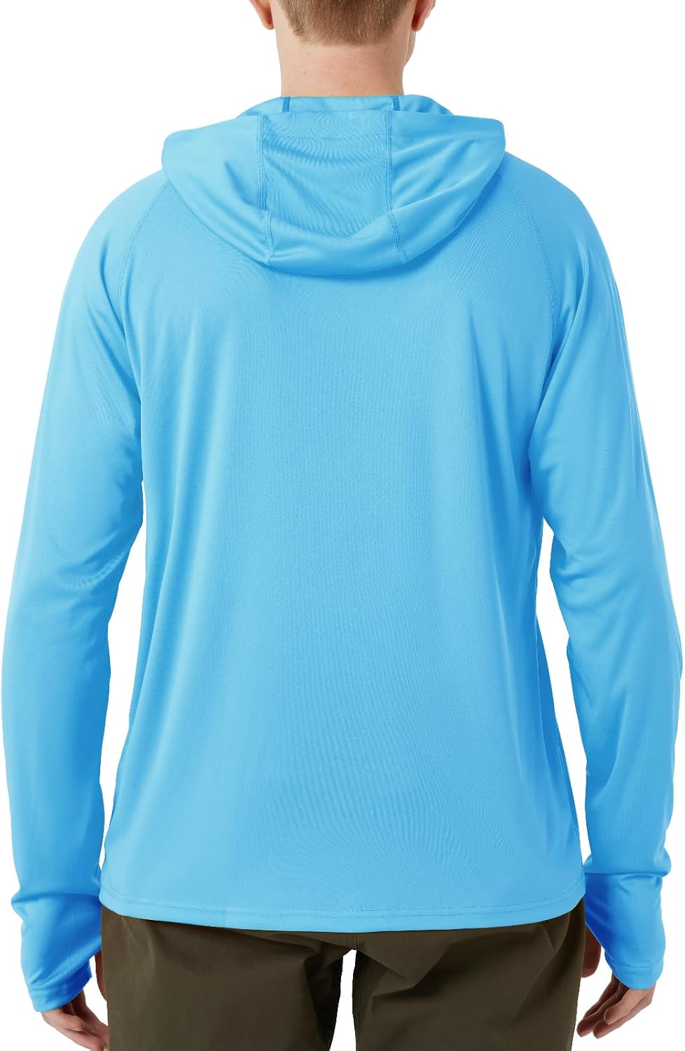 Men’s UPF 50+ Hoodie Rash Guard Shirt Long Sleeve with Thumb Holes Moisture Wicking Quick Dry Fishing Running Hiking