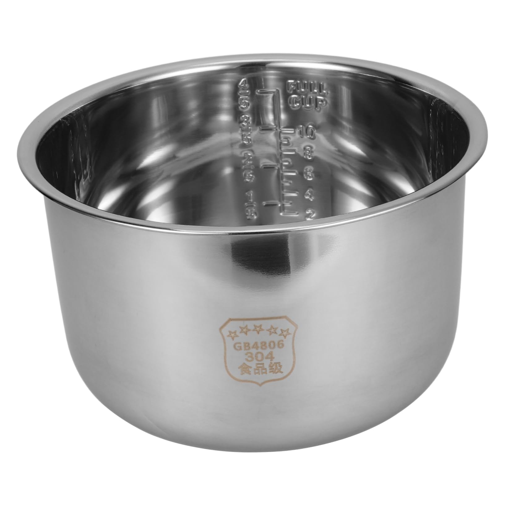 BESTonZON Pentola Interna per Cuociriso in Acciaio Inox 5l, Ricambio Multifunzione Design Creativo e Capacità, per Elettrodomestici da Cucina Domestica