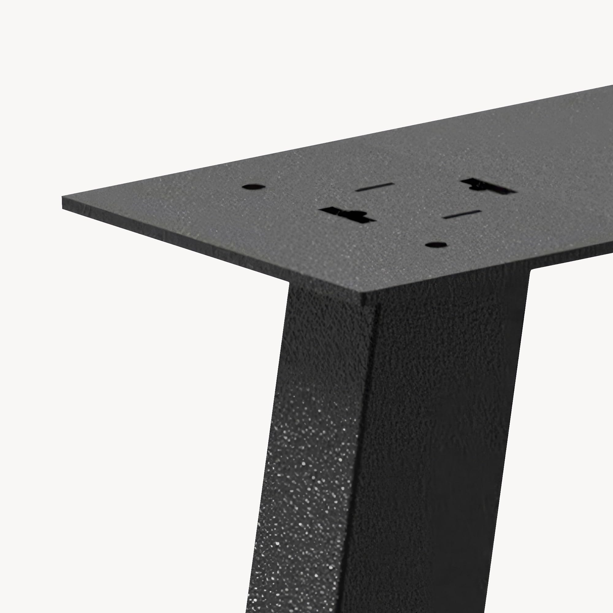 [en.casa] Tischbeine Mariager Möbelfüße 2 Stück Tischgestell für Sitzbank Couchtisch Metall Schwarz 2 x Tischfüße 40 x 37.5 cm Bankgestell Stahl