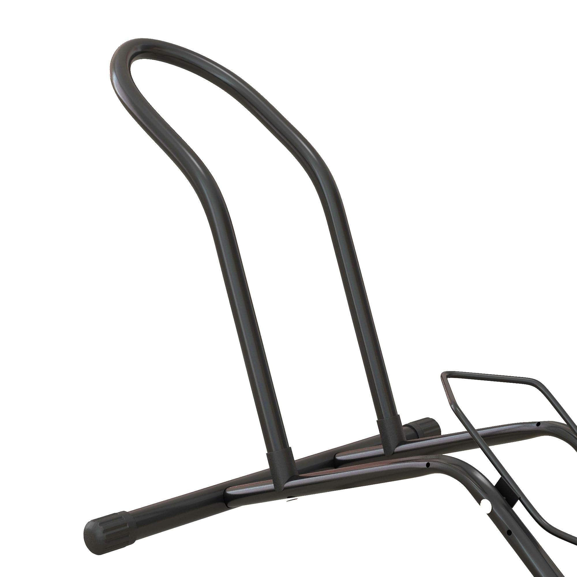 SPORTNOW Aparcamiento para Bicicletas Soporte para Bicicletas de Acero Aparca Bicis de Suelo Portátil para Interior y Exterior 59x41x38 cm Negro