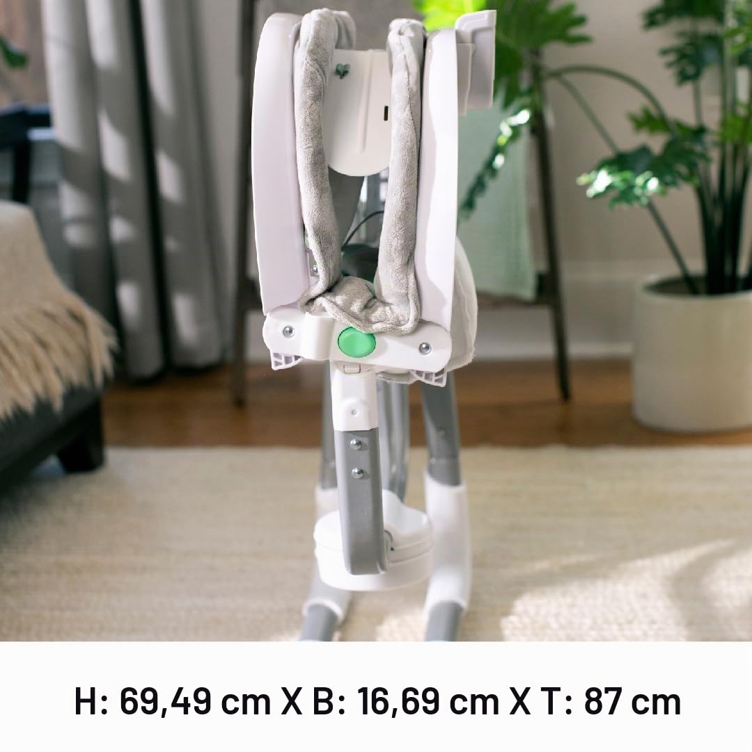Ingenuity Anyway Sway 5-Gang-Multidirektionale tragbare Babyschaukel mit Vibrationen - Ray, 0-9 Monate