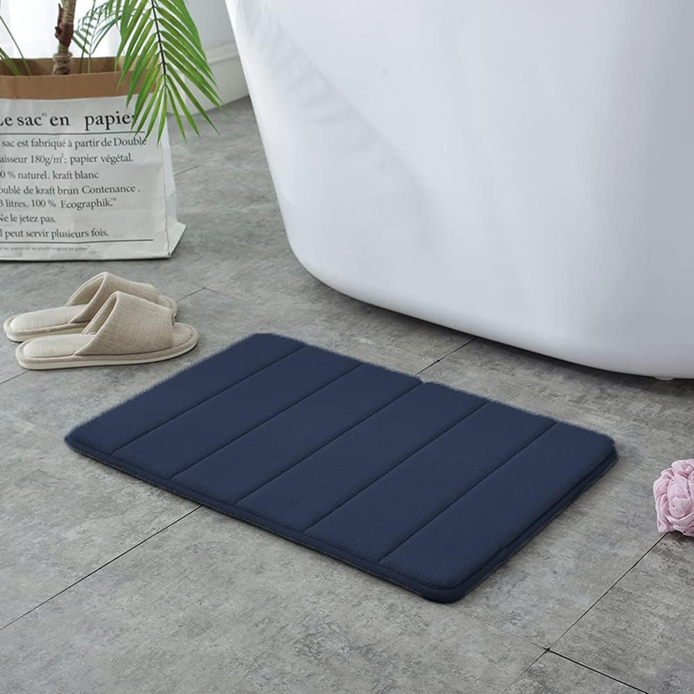 Kaxich Bath Mat Set 2 Piece Memory Foam Bathroom Mat, 31 x 20 Bathroom Rug 20 x 20 U-Shaped Toilet Rugs Ultra Soft Non Slip Bath Rug, Machine Washable Bathroom Floor Mat