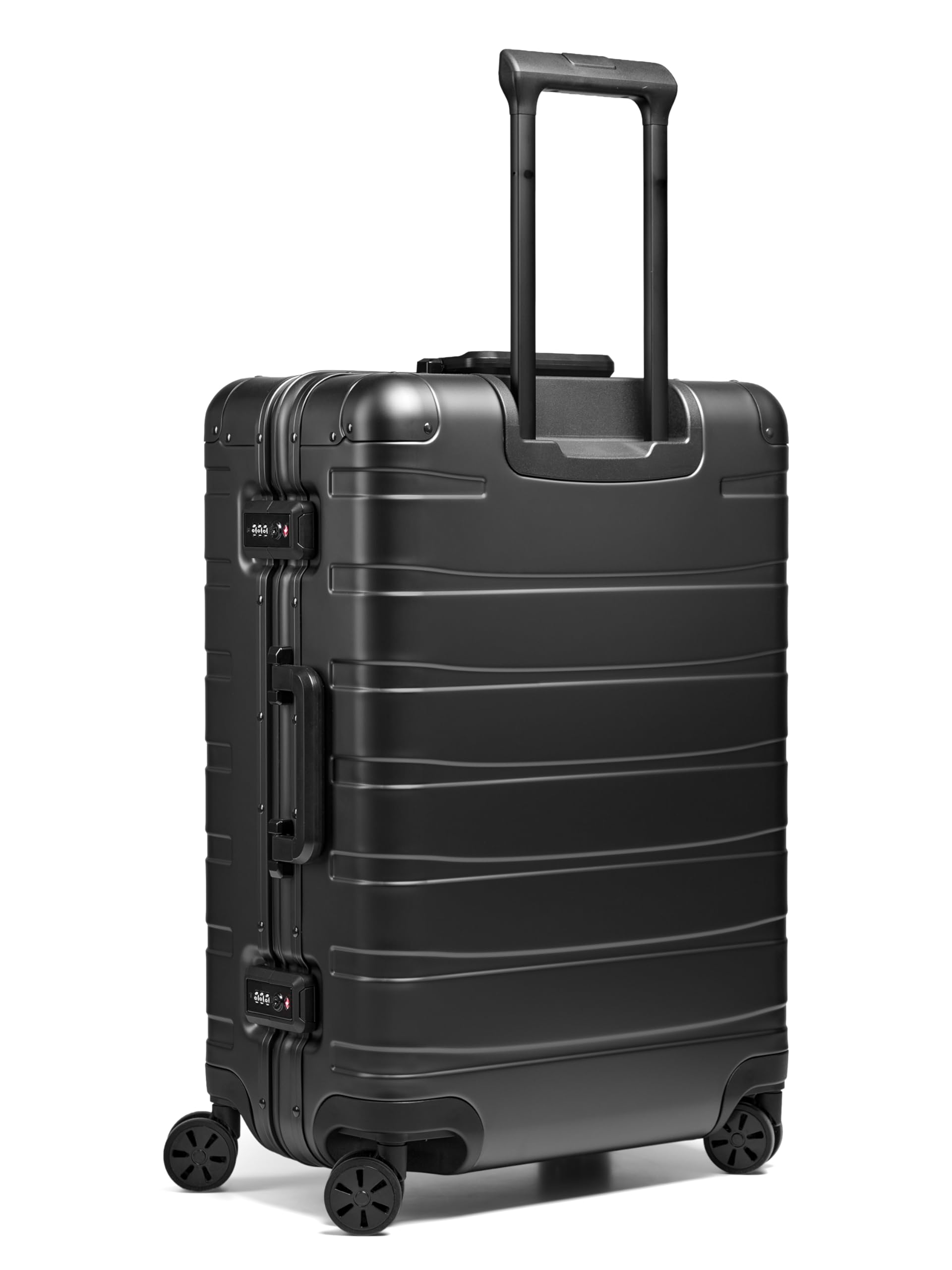 REDOLZ Pro Aluminium Check-In Koffer 66x46x26 cm Mittelgroß Hartschale Trolley 4-Rollen Spinner Reisegepäck 60 Liter
