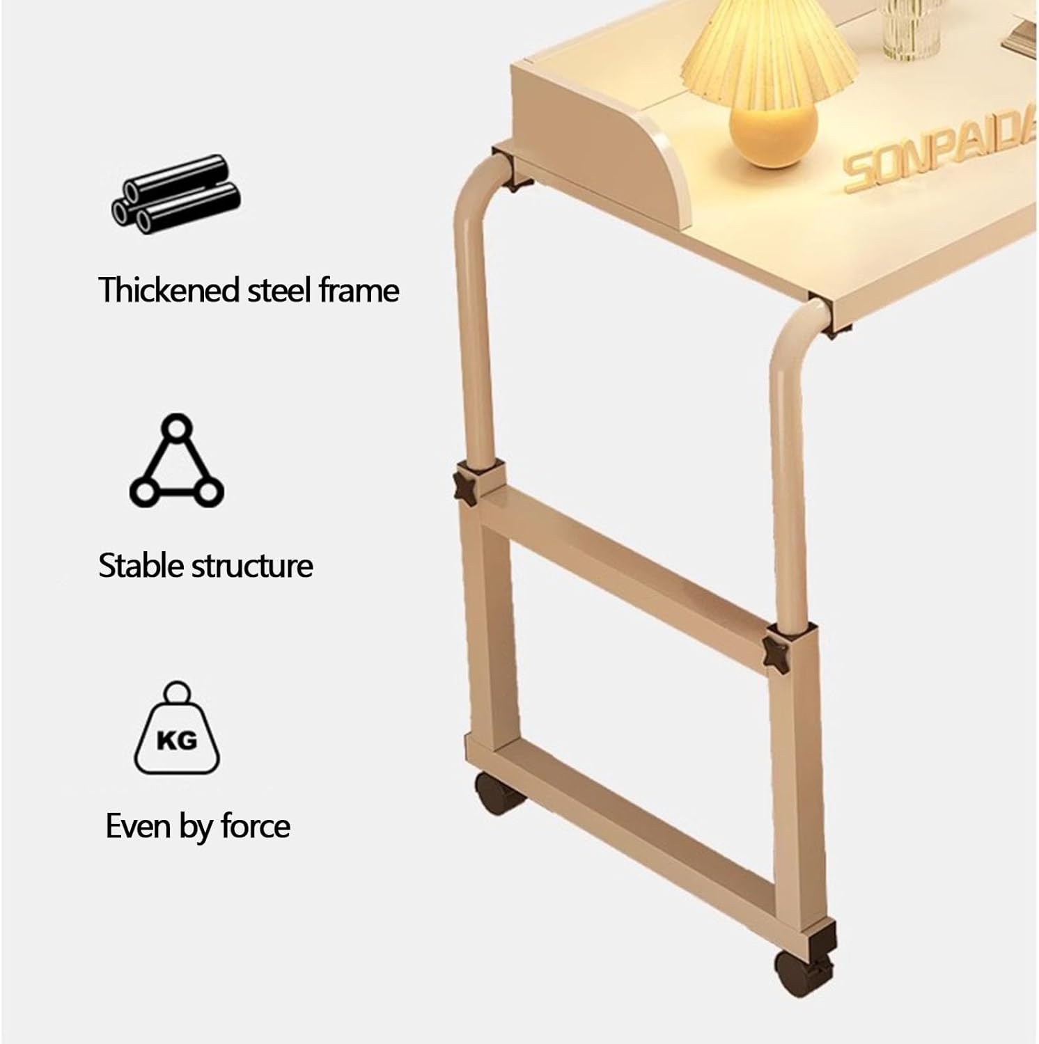 さな様 高さ調節可能なモバイルデスク、キャスターホイール付きポータブル