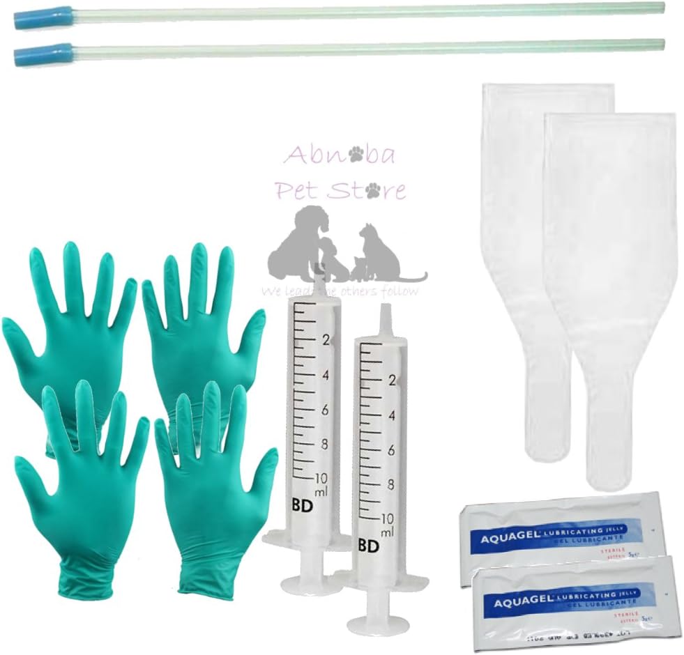 Alpha Dog 6" Flex Tip Artificial Canine Insemination Tube Kit Dog Breed AI Sheath Straws Rods