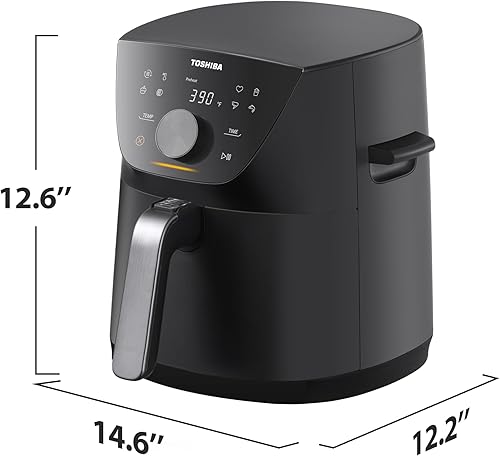 Miniatura 9 de Toshiba Freidora de aire de 5.5 cuartos de galón, tecnología Heat-Q, comidas rápidas y fáciles, 8 menús preestablecidos y función IQ de menú,
