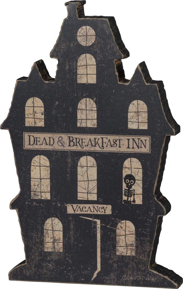 Primitives by Kathy Chunky Shelf Sitter, 4.75 x 8-Inch, Sweet Haunted Home