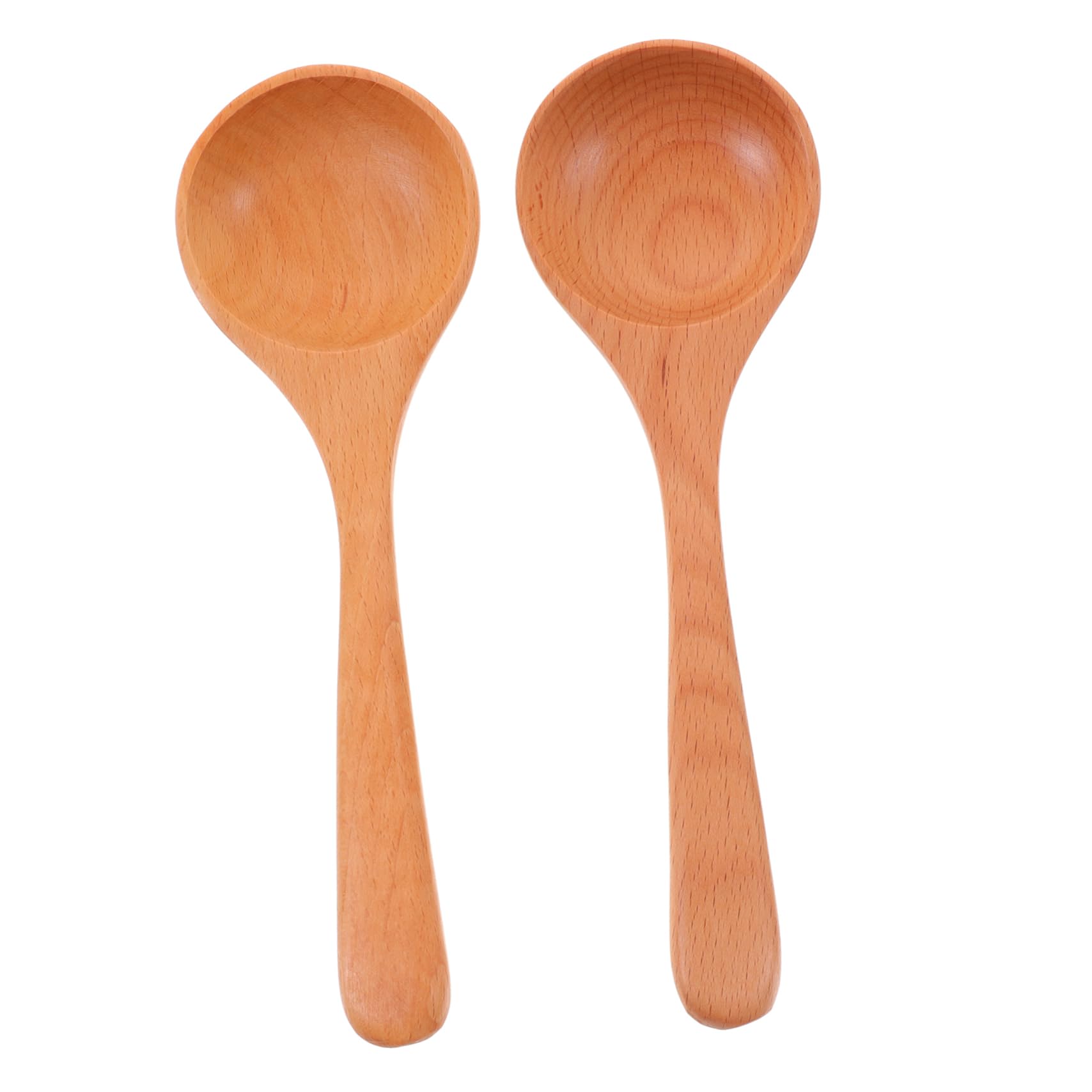 GRIRIW 2pcs Large Spoon Set Compact Dinner Spoon Soup Accessory Replaceable Food Spoon Daily Dinner Spoon Delicate Food Spoon Multi-function Spoon Soup Spoons Serving Big Spoon Wood