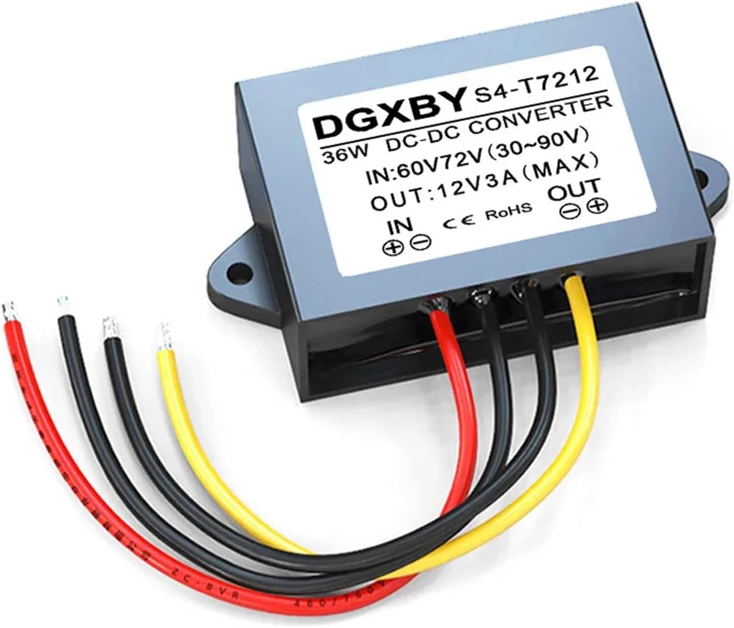 60V/72V to 12V 1A 2A 3A 4A 5A 8A DC Power Regulator Converter 30-90V to 12V Vehicle Equipment Step-Down Module(60V72V to 12V 3A)