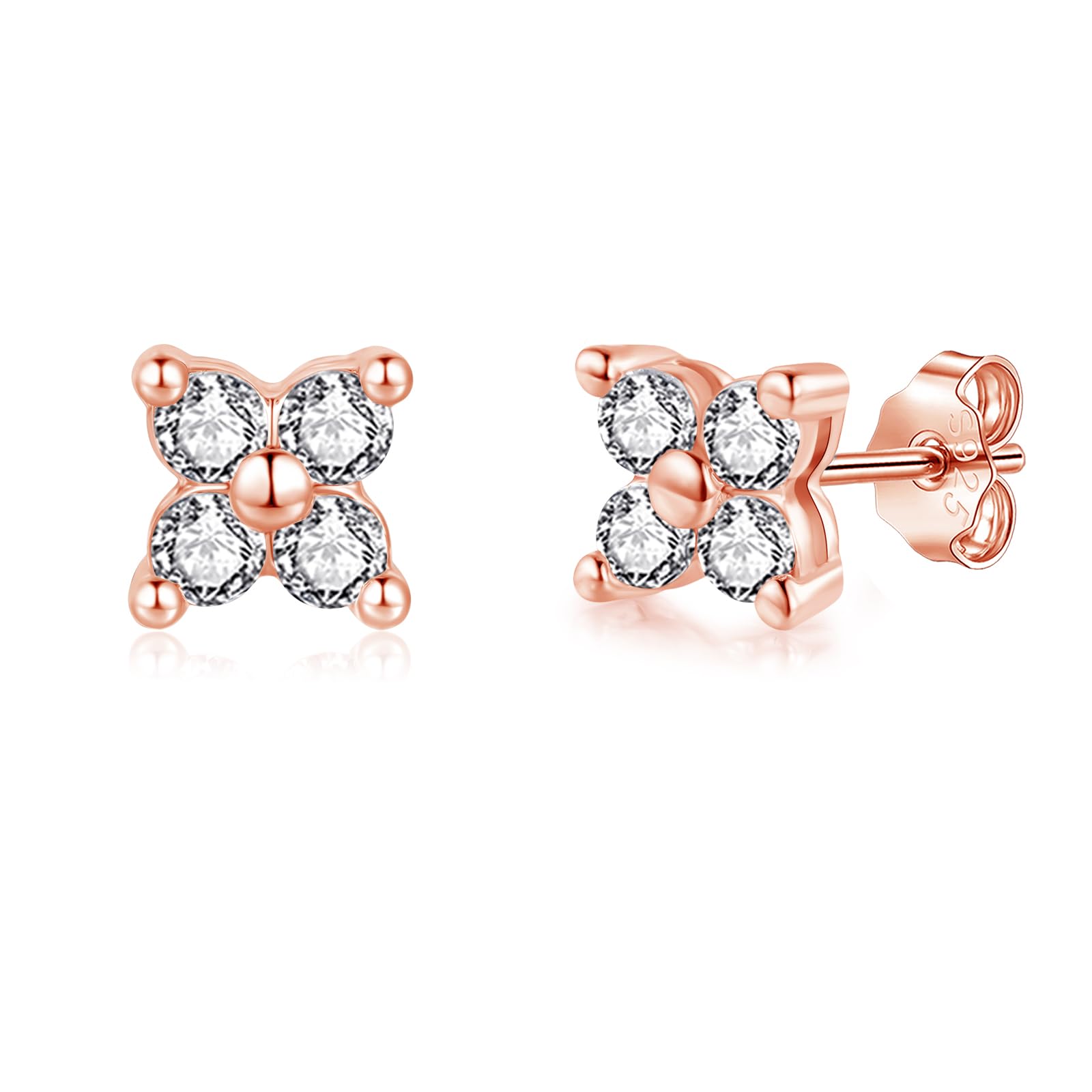 Cangall 925 Sterling Silber Creolen mit Cubic Zirkonia - Hyp