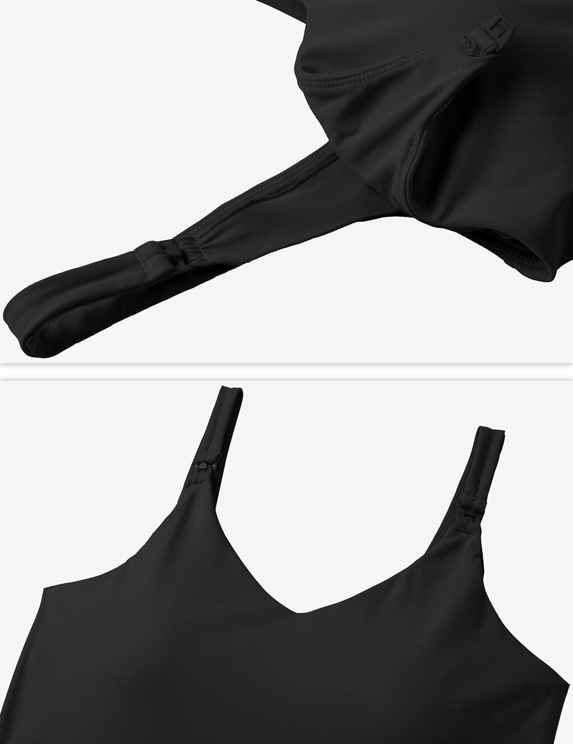 V VOCNI Nursing Tank Tops for Breastfeeding Workout Crop Top Longline Nursing Sport Bra Maternity Bras for Pregnancy - Image 3