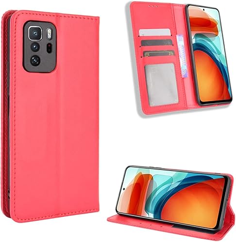 Miniatura 6 de Jielangxin Keji Funda para Xiaomi Poco X3 GT Caso,Funda para Xiaomi Redmi Note 10 Pro 5GPoco X3 GT Funda de cuero PU Flip Cover Marrón