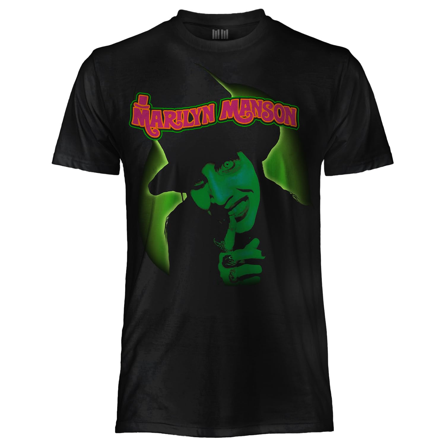 CRAZY FOR ROCK Marilyn Manson Smell Like Official Unisex Adult Boys Cotton T-Shirt, black, S