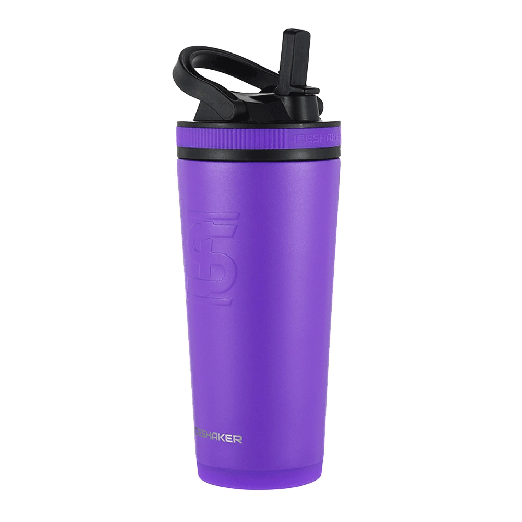 Ice Shaker Insulated Stainless Steel Sports Bottle 26 Oz Purple