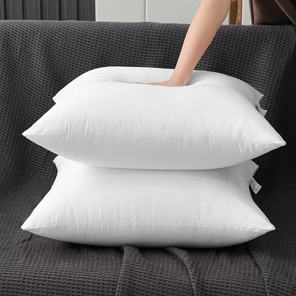 Bedding Throw Pillows for Sofa, Bed Couch Decorative Stuffer Pillow Throw Pillow Insert, Alternative Decorative Pillow (24x24 inch,2)