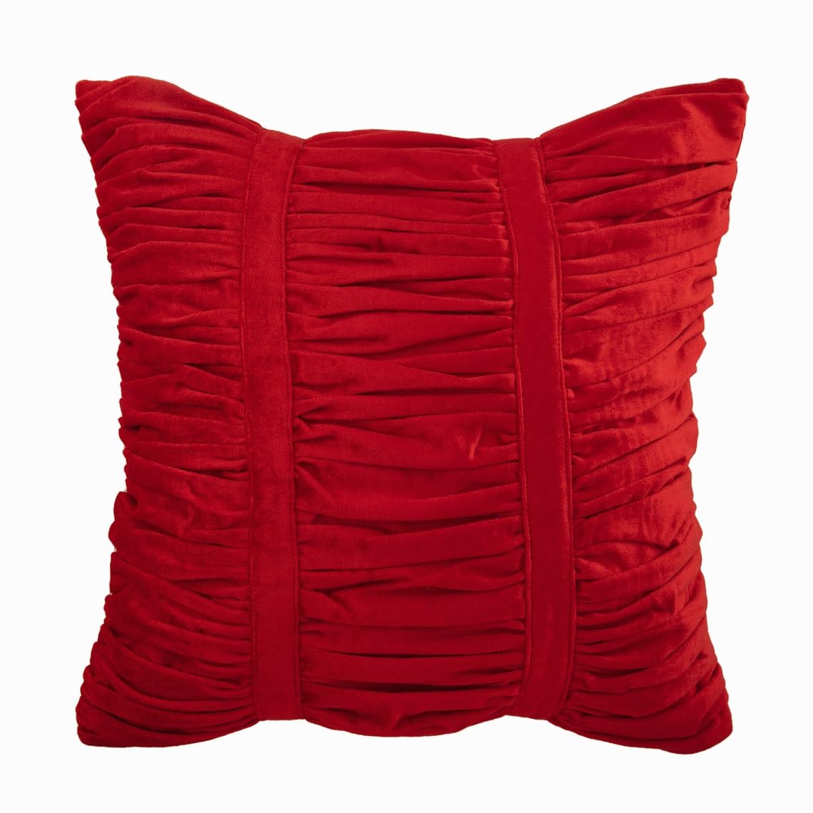 Federa Decorativa Per Cuscino In Velluto E Broccato - Ispirazione Asiatica, 60x40 Cm, Colore Rosso Vino, Chiusura Lampo, Realizzata A Mano In India
