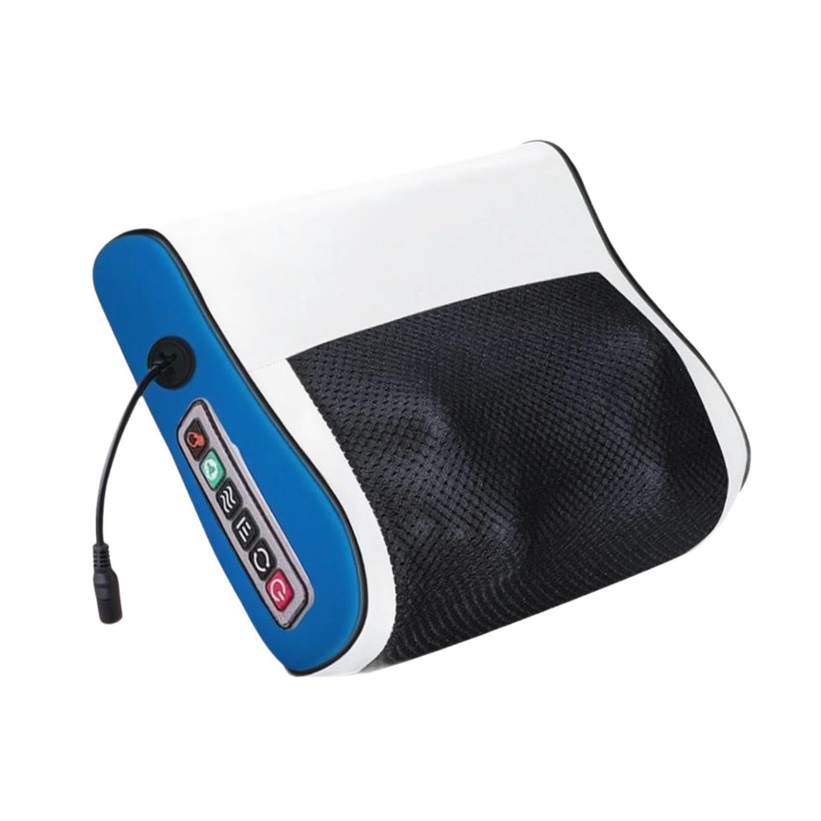 Almohada de Masaje Cervical para Apoyo del Cuello con Función de Amasado Eléctrico y Panel Inteligente de Seis Botones Material Resistente Fácil de, Azul, tal como se describe
