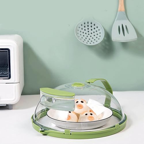 Miniatura 2 de Cubierta para microondas para alimentos, cubierta de salpicaduras de microondas con asa y orificios de ventilación de vapor ajustables, tapa de
