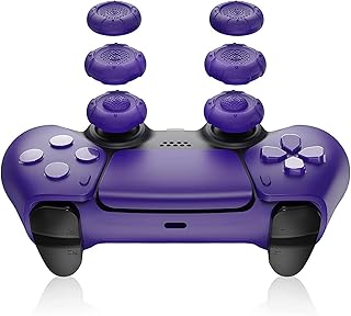 GeekShare Thumb Grip Caps for Playstation 5 Controller, Thumbsticks Cover Set Compatible with Switch Pro Controller and PS4 PS5 Controller, 3 Pairs / 6 Pcs (Purple)