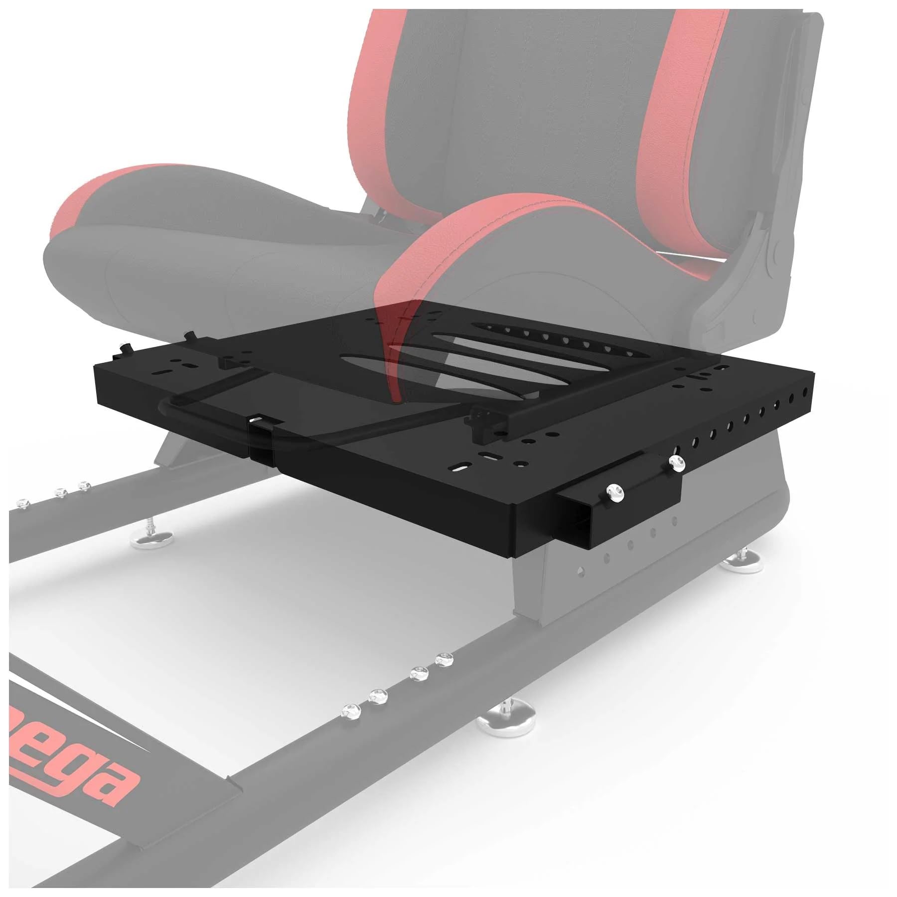 Gt Omega Black Simulator Mounting Plate - Compatible With Titan Cockpit, Quick & Easy To Install, Made Of Durable Material