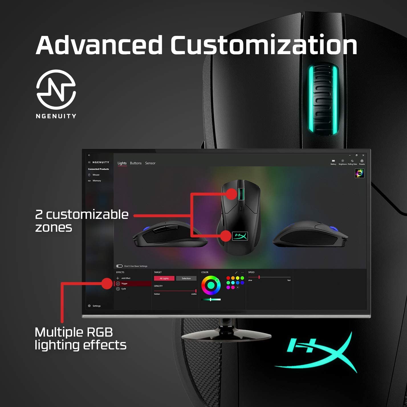 Amazon.co.jp: HyperX Pulsefire Dart RGB ワイヤレスゲーミング